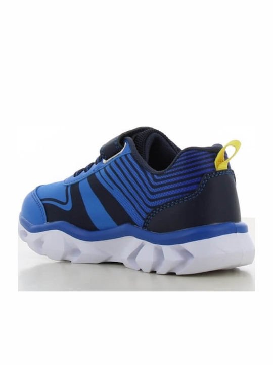 Kids Sneakers with Hoop & Loop Closure and Lights Blue