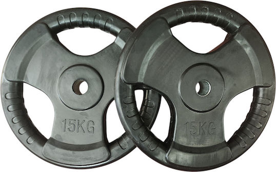 Profit Set of Plates Rubber 1 x 15kg Ø28mm with Handles