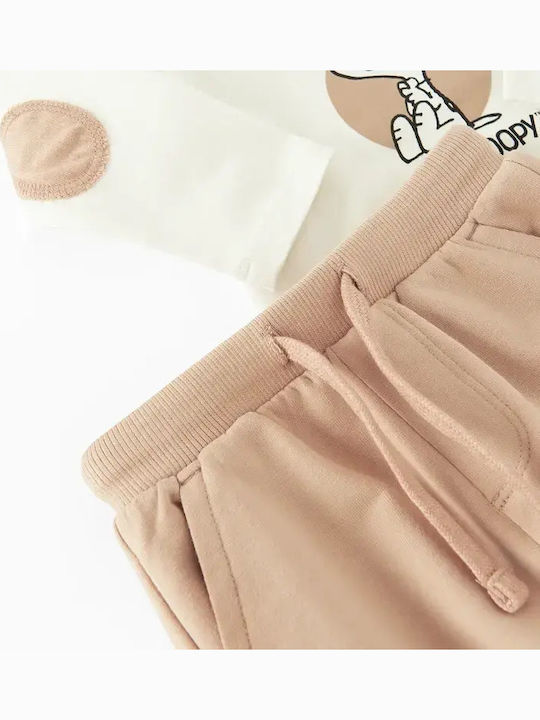 Kinder Sweatpants Set Ecru