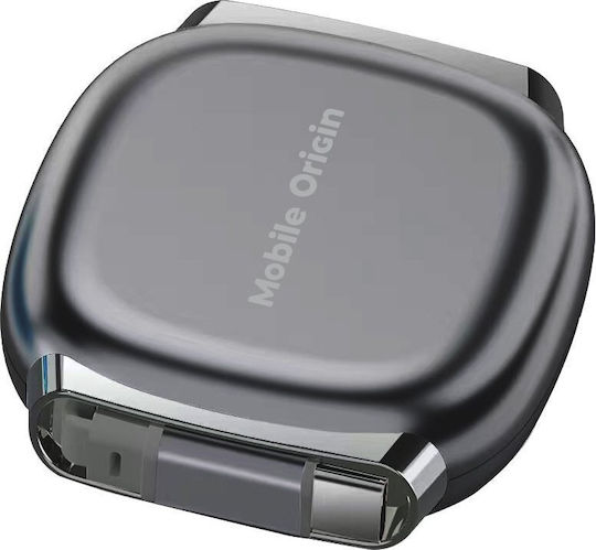 Mobile Origin Cablu Extensibil USB 2.0 USB-C Masculin - USB-C 100W Gri 0.25m MO-CB7-SPG