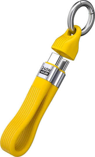 Mobile Origin Geflochtenes USB Typ-C Kabel USB-C männlich - USB-C 240W PD Gelbe 0,13 m