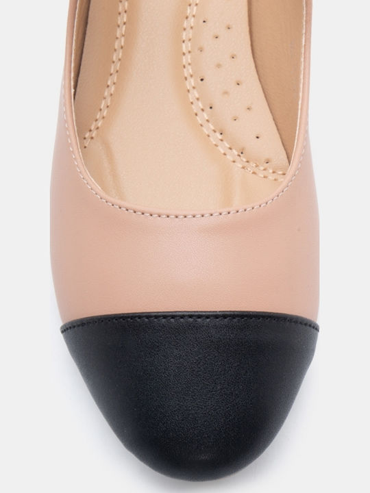 Damen Ballerinas Spitz zulaufend mit Riemen in Rosa Farbe