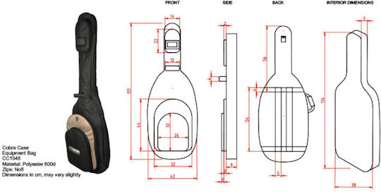 Cobra Waterproof Electric Guitar Case Black
