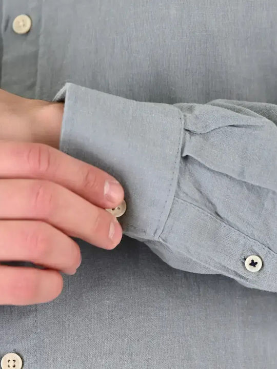 Langärmeliges Denim-Hemd Sea Mist