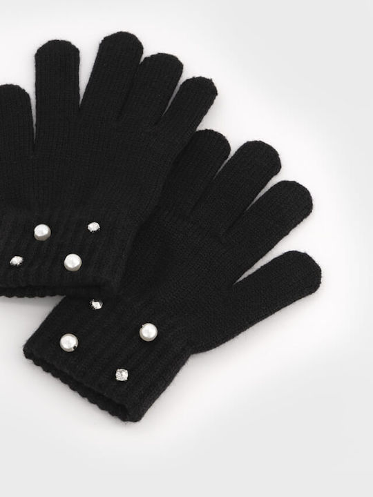 Kinderhandschuhe Gestrickt Schwarz