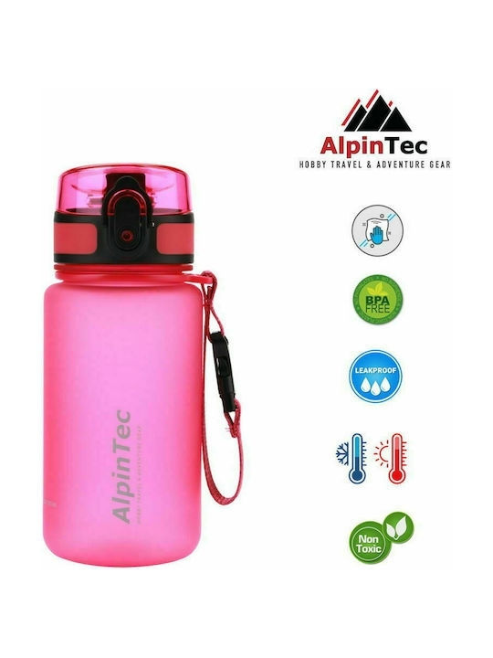 AlpinPro Plastic Water Bottle 350ml Pink