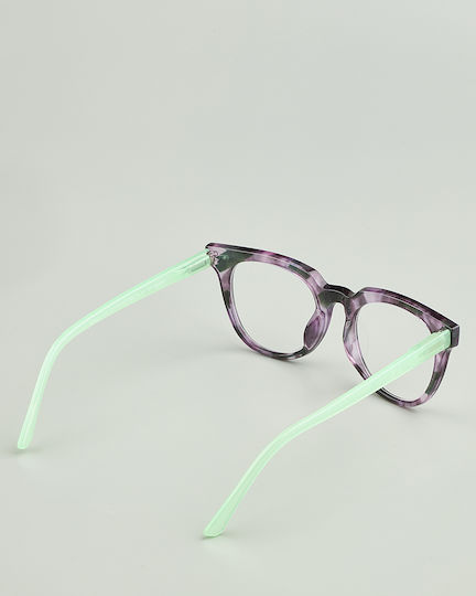 Reading Glasses +3.00 in Green Colour S8525-Green-3