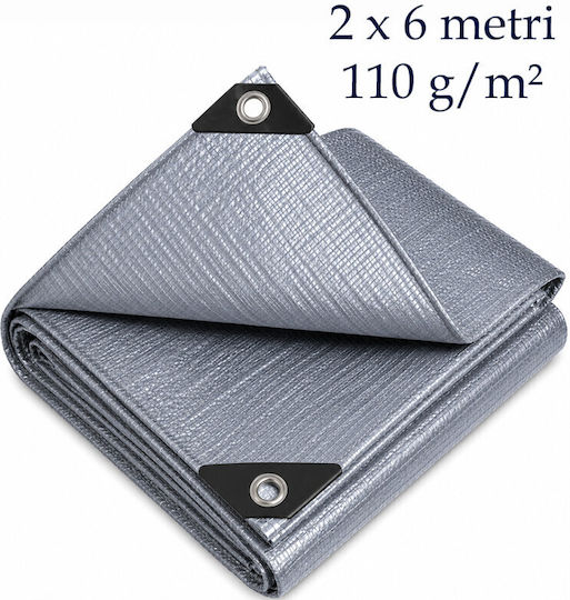 Premium Planen Verstärkt 2x6 M 110 G/m² Wetterbeständig