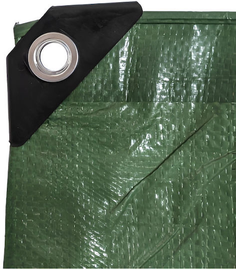 Prelată Reforțată pentru Exterior 7x7 M Impermeabilă Universală 110 G/m² Verde