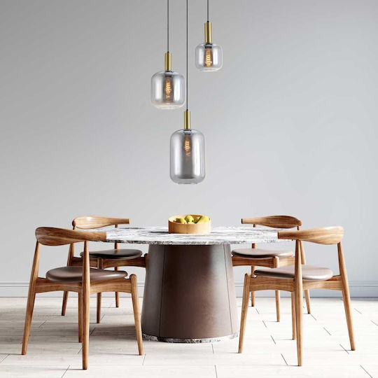 Vivalux Adjustable Pendant Light Black Rail with E27 Socket