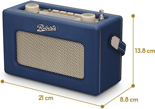 Roberts Revival Uno Solar Φορητό Ραδιόφωνο Ηλιακό DAB+ με Bluetooth Midnight Blue