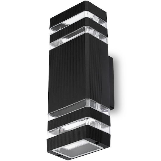 Wandmontierte Außenbeleuchtung Applique Für Fassaden Oben Unten Gu10 Schwarze Protea Lumiled Wandmontierte Außenbeleuchtung Applique Für Fassaden Oben Unten Gu10 Schwarze Protea Lumiled