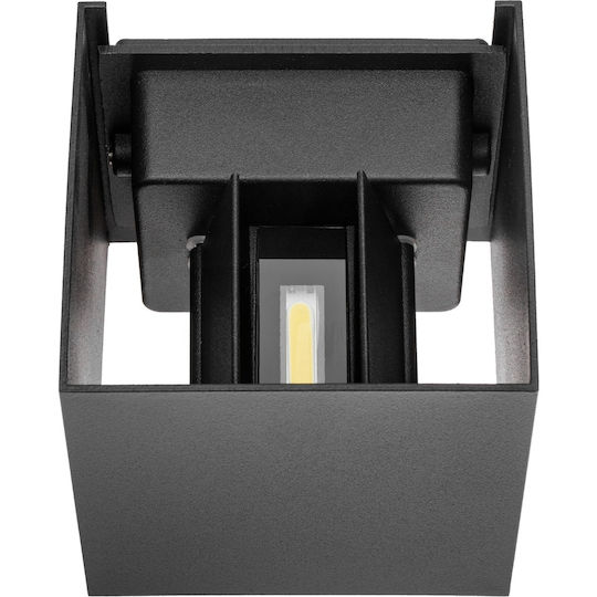 Aplica De Grădină Led Față 2x3w 4000k Reglabil Sus Jos Negru Picea Lumiled