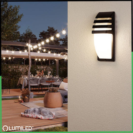 Lampa De Grădină E27 Led Iluminat Exterior Montat Pe Perete Fațadă 35cm Lecos Lumiled
