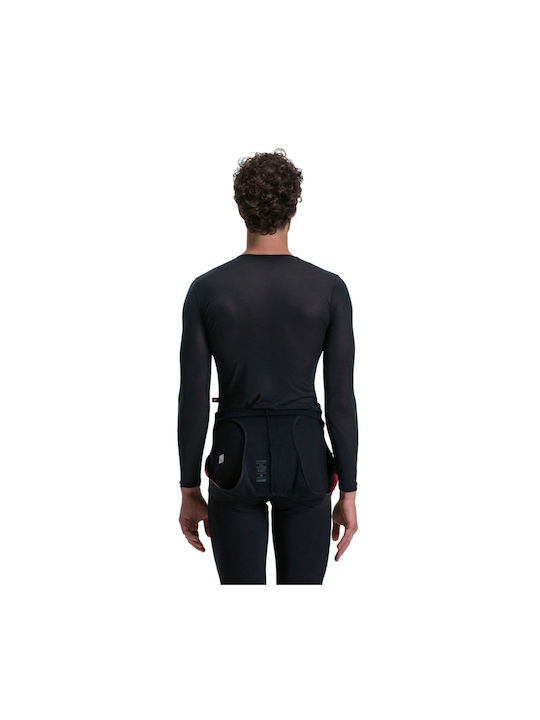 Santini Men's Long Sleeves Black Cycling Jersey