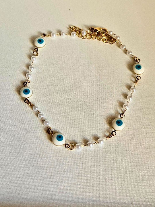 Fußarmband mit Perlen
