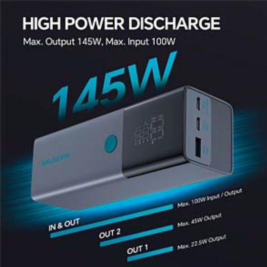 P288D Power Bank 25000mAh 145W mit USB-A Ausgangsanschluss und USB-C Ausgangsanschluss