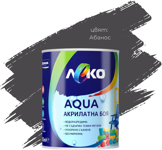 Leko Vopsea Acrilică Pentru Apă Satinată 0.6l Abanos