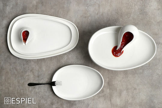 Espiel Siders Serving Platter Porcelain White 31.8x20.5cm