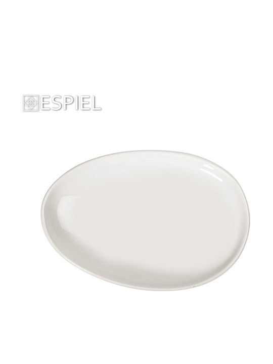 Espiel Siders Oval Porcelain White Serving Platter 30.5x20.5cm