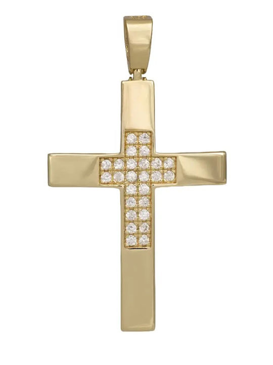 Crucifix Din Aur Pentru Femei 9 Carate Față Și Spate Crucifix Din Aur Pentru Femei 9 Carate Față Și Spate