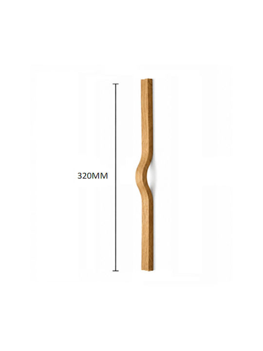 Finetto Möbelgriff aus Massiv Eichenholz mit Lochabständen 320mm 273-UPR0503#32