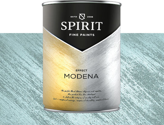 Декоративна Боя Spirit Modena Перлени Пигменти Ефект Четка 1л Аквамариново Синьо
