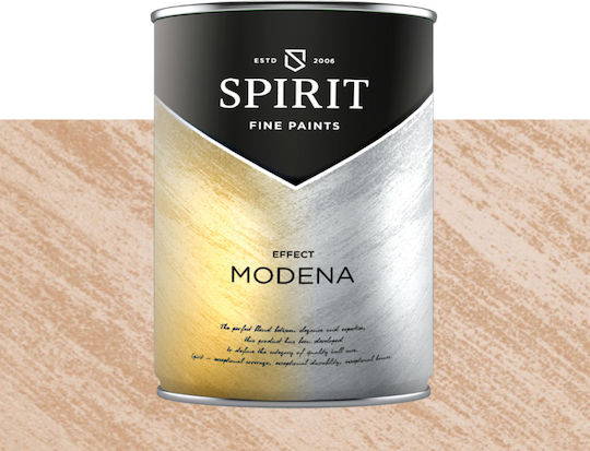 Декоративна Боя Spirit Modena Pearl Пигменти Ефект Четка 1л Светло Оранжева