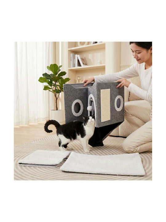 Relaxdays Grey Scratching Post 60x40x34cm