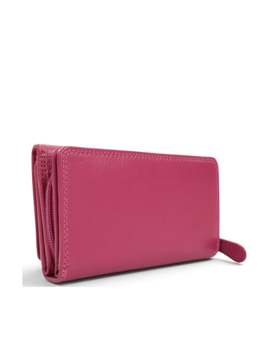Leder Damenbrieftasche Fuchsie