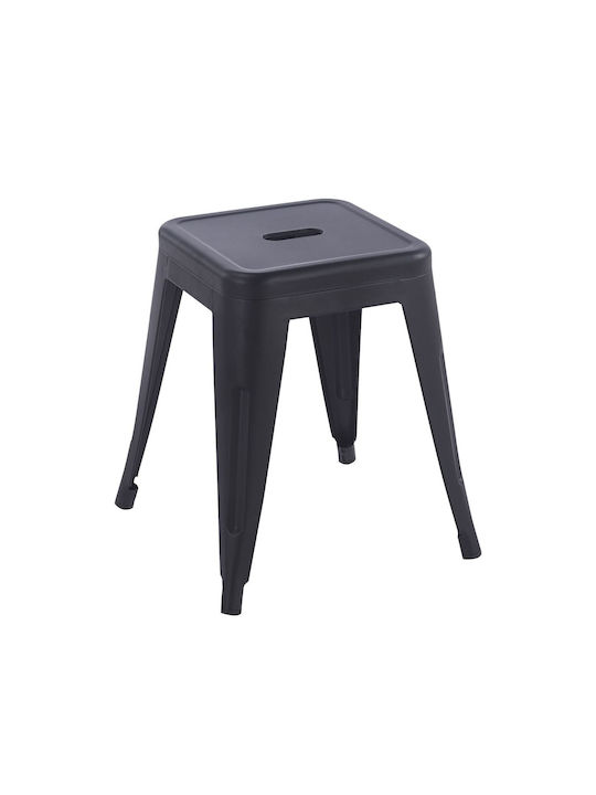 Metal Outdoor Stool Relix Black 38x38x45cm E5195,1MW