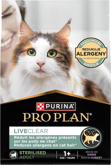 Live Clear Dry Food for Adult Neutered Cats with Sensitive Urinary with Turkey 2.8kg