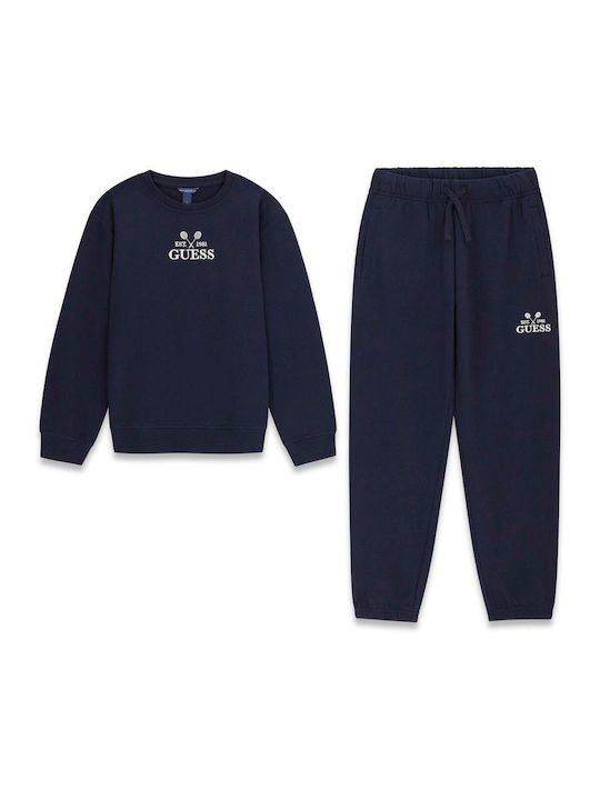 Kids Sweatpants Set With Top Navy Blue 2 Pieces