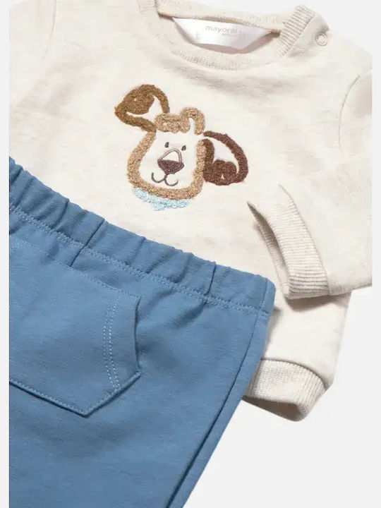 Kids Sweatpants Set Ecru 4 Pieces