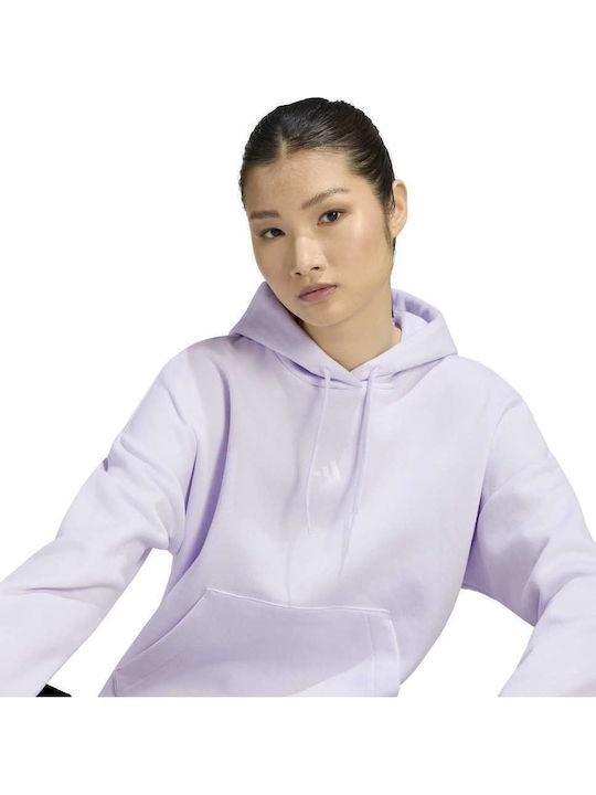 Essentials Small Logo Women's Hooded Sweatshirt Purple
