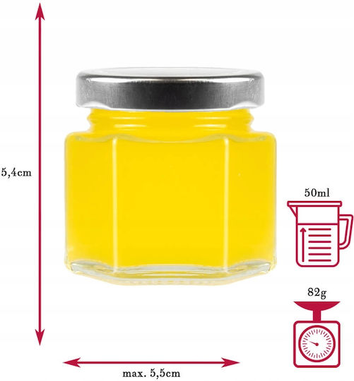 50ml Hexagonales Glas Gefäß Gewürze Honig