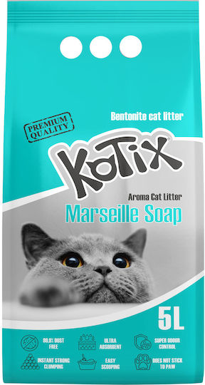 Kotix Άμμος Γάτας Μπετονίτης με Άρωμα Marseille Soap 5lt