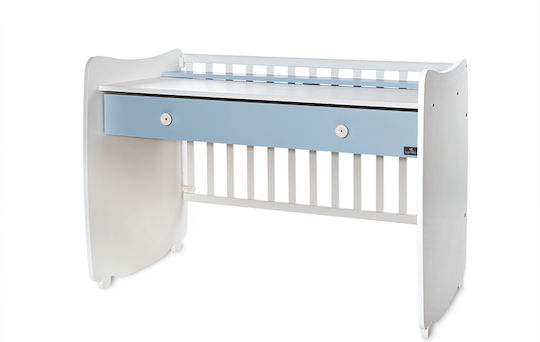 Lorelli Κούνια Dream White/Baby Blue με Συρτάρι
