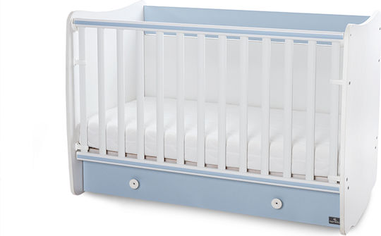 Lorelli Κούνια Dream White/Baby Blue με Συρτάρι