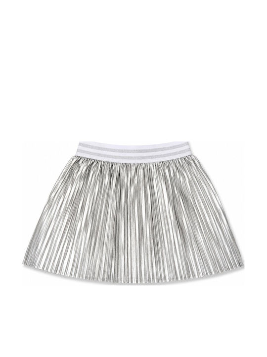 Kinder Plissee Rock Silber