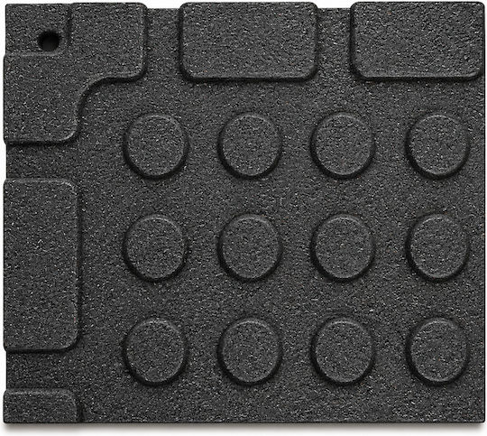 Profit Double Sided Gym Equipment Flooring Black/Grey 100x100x2cm 1 Piece
