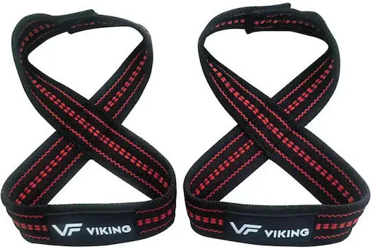 Viking Weightlifting Wrist Straps Red 2 Pieces