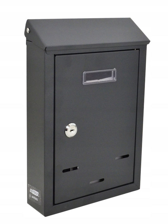 AWTools Briefkasten Für Draußen Inox In Grau Farbe 35x23x8.5cm