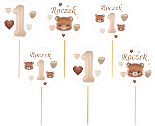 Topper Roczek Caramel Ziua De Naștere 6 Bucăți