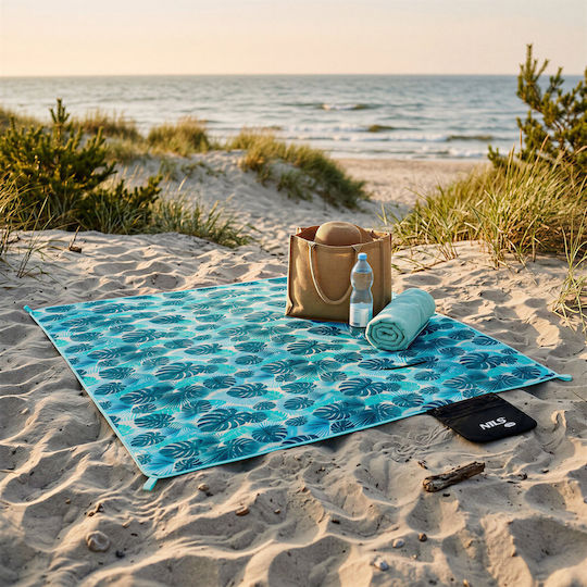 Nils Picnic Blanket 200x200cm in Light Blue Colour