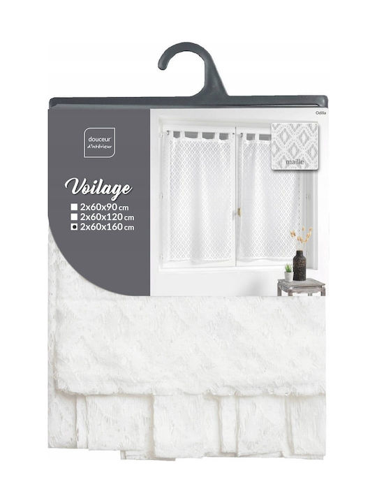 Douceur d'Intérieur Set Curtains with Tab Top Odilia 60x160cm