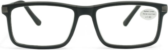 Optosquad Reading Glasses +4.50 In Black Colour WG-8720-2