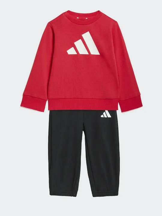 adidas Ess Kids Tracksuit Set Red Black