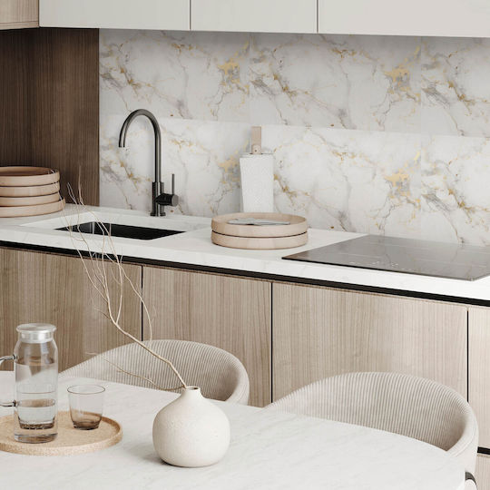 Coloray Vinylfliesen Set Mit Gedrucktem Eleganten Marmor Muster 6x60x30 cm