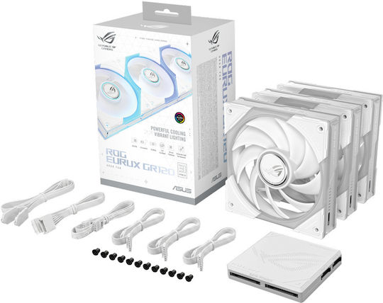 Asus 90DA00J3-B09020 Case Fan 122mm with ARGB Lighting 3pcs White